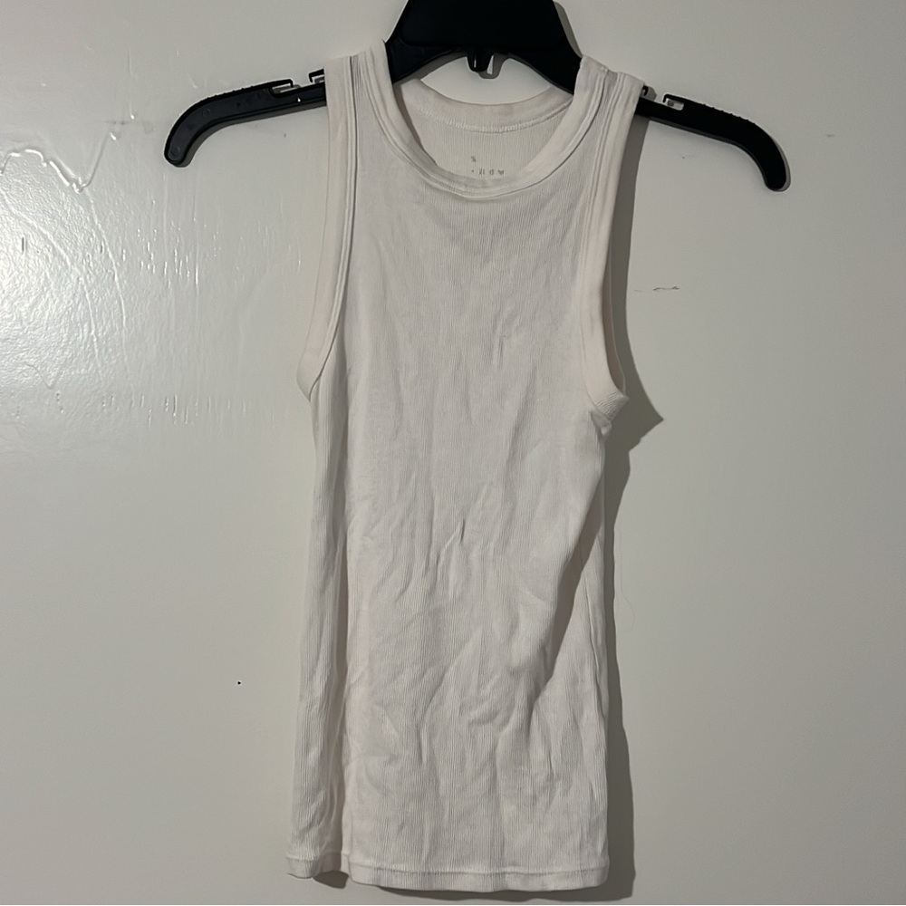 White Sleeveless Tank Top